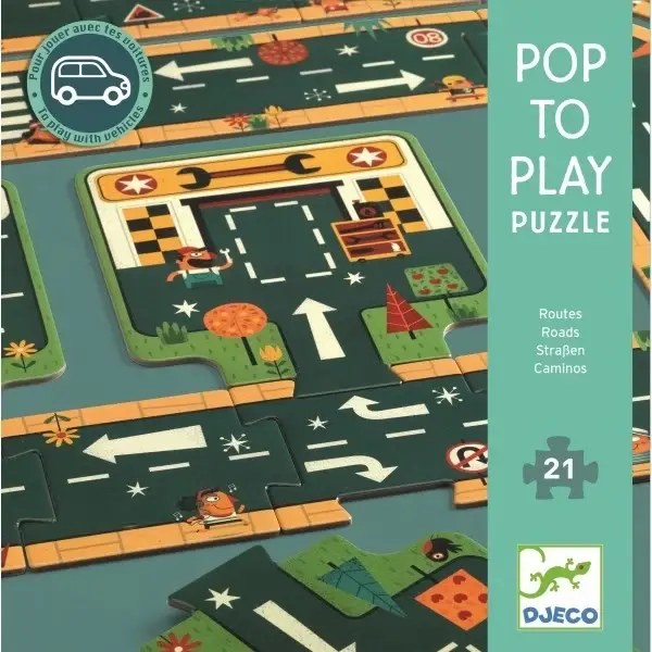 Djeco Pop to Play Bodenpuzzle Straße